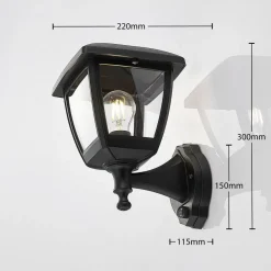 Væglampe Med Sensor|Væglamper ^ Lindby Udendørs væglanterne Acelya med bevægelsessensor