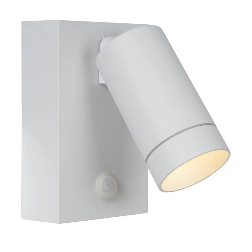 Væglampe Med Sensor|Udendørs Spot ^ Lucide Udendørs vægspot Taylor Sensor, 1 lyskilde hvid