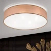 Loftlamper ^ ORION Ufo loftlampe med linnedskærm, brun