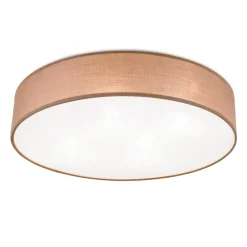 Loftlamper ^ ORION Ufo loftlampe med linnedskærm, brun