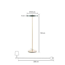 UMAGE Gulvlamper > Asteria Floor LED-gulvlampe, skovgrøn