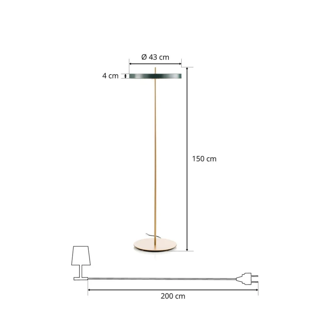 UMAGE Gulvlamper > Asteria Floor LED-gulvlampe, skovgrøn