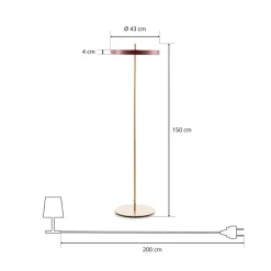 UMAGE Gulvlamper > Asteria Floor LED-gulvlampe, rubinrød