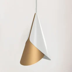 UMAGE Pendellamper > Cornet hængelampe, hvid, messing