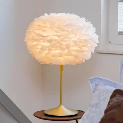 UMAGE Bordlamper > Eos medium bordlampe, hvid/messing
