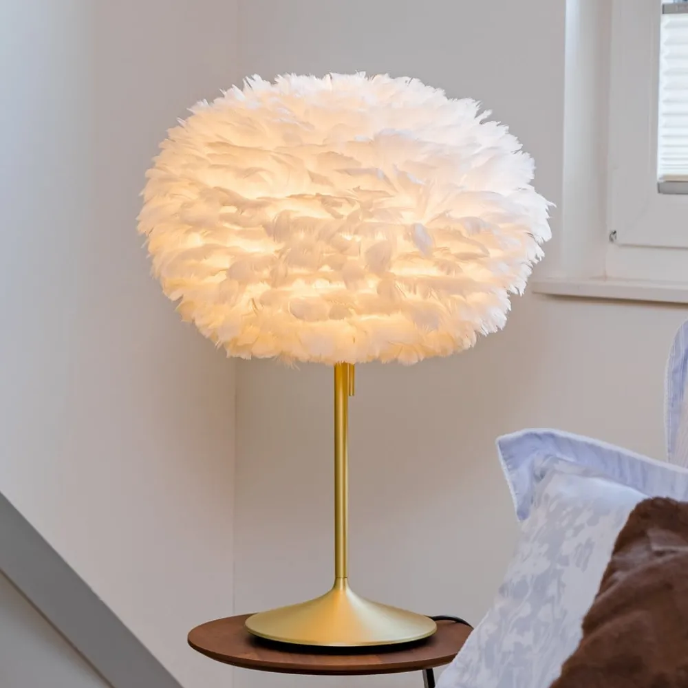 UMAGE Bordlamper > Eos medium bordlampe, hvid/messing