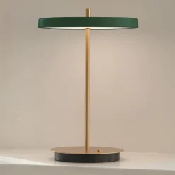 Bordlamper ^ UMAGE LED-bordlampe Asteria Move skovgrøn/messing 31cm