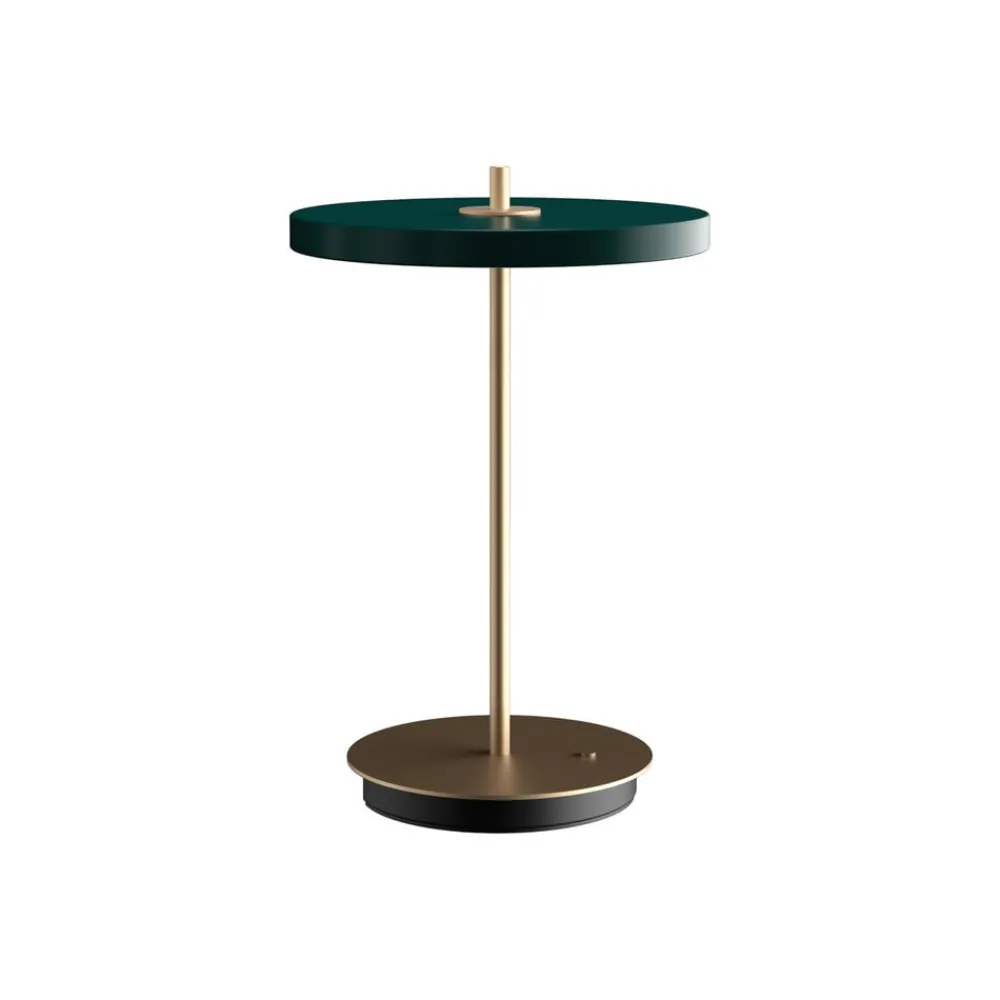 Bordlamper ^ UMAGE LED-bordlampe Asteria Move skovgrøn/messing 31cm
