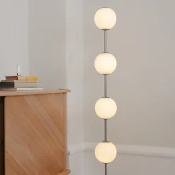 UMAGE Gulvlamper|Gulvlamper > LED-gulvlampe Audrey, stålfarvet, højde 128 cm, 4 lyskilder