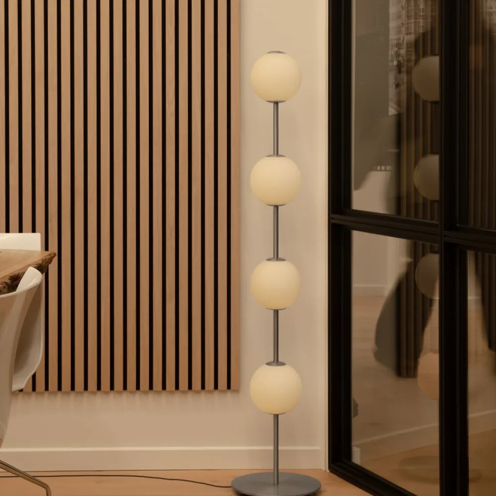 UMAGE Gulvlamper|Gulvlamper > LED-gulvlampe Audrey, stålfarvet, højde 128 cm, 4 lyskilder