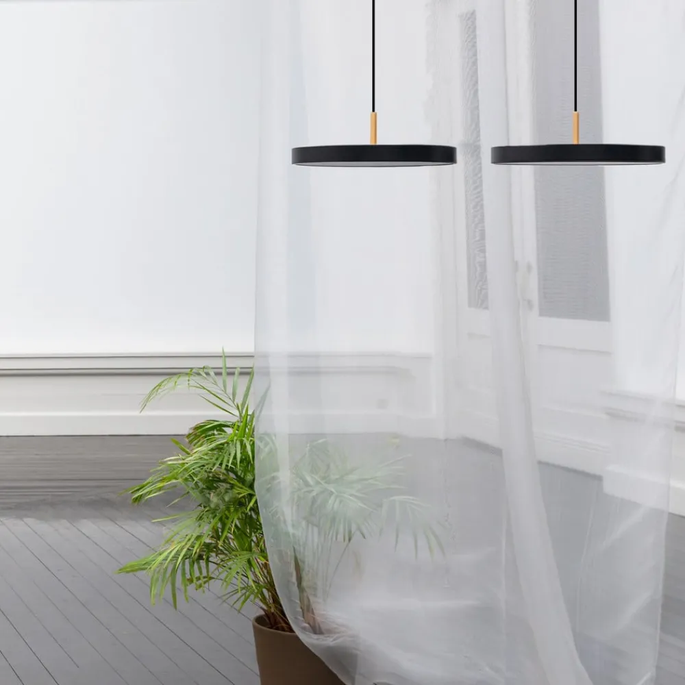 UMAGE Pendellamper > LED-hængelampe Asteria Medium antracit/messing Ø 43 cm