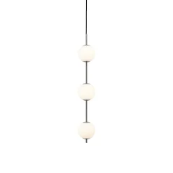 UMAGE Pendellamper > LED-hængelampe Audrey, stålfarvet, 3 lyskilder, Ø 12 cm