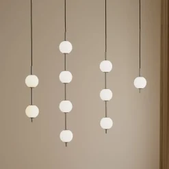 UMAGE Pendellamper > LED-hængelampe Audrey, stålfarvet, 3 lyskilder, Ø 12 cm