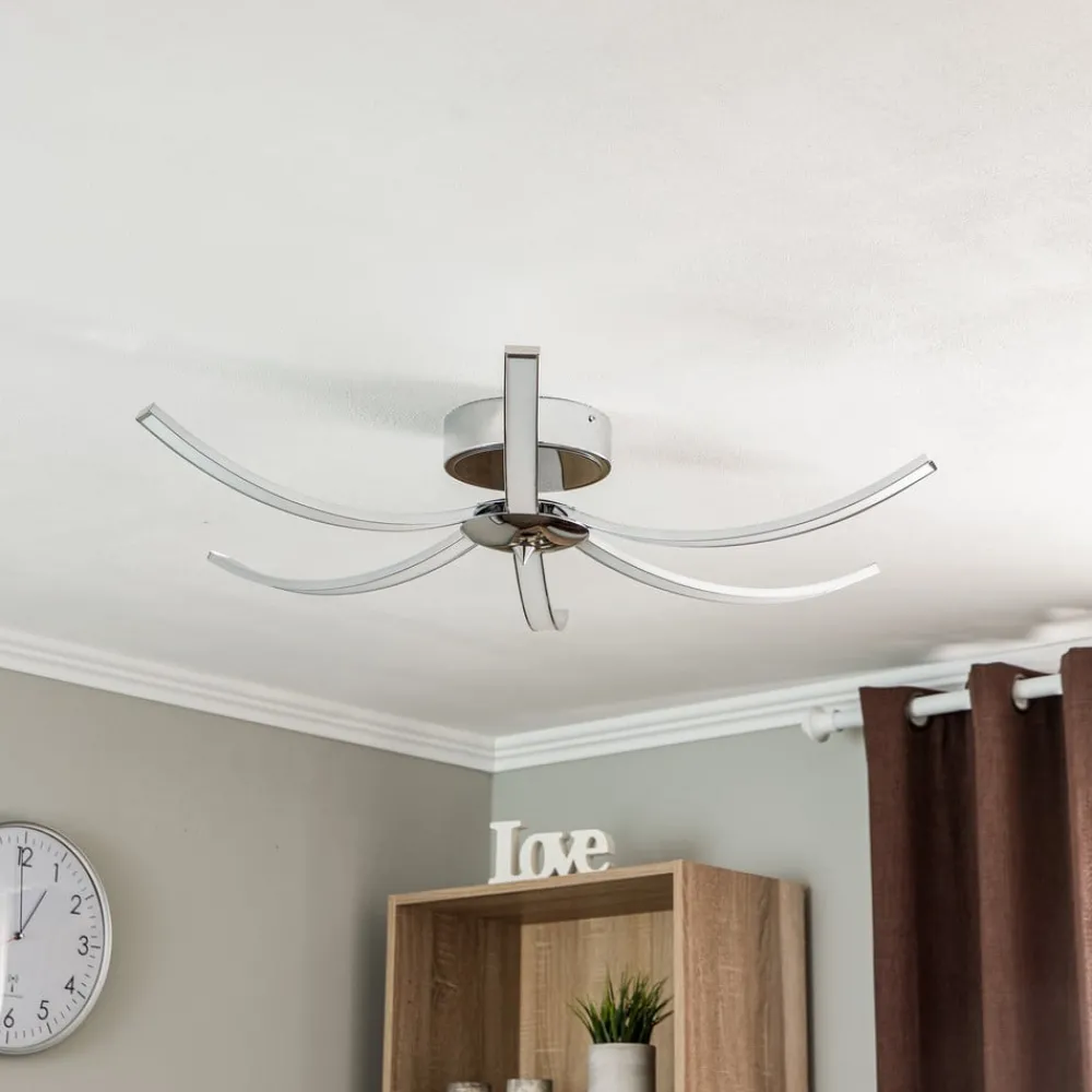 Domiluce Loftlamper|Loftlamper > Umbra LED-loftlampe, 6 lyskilder, 91 cm, krom