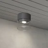 Konstsmide Udendørs Loftlamper > Varese udendørs LED-loftlampe, grå, glascylinder
