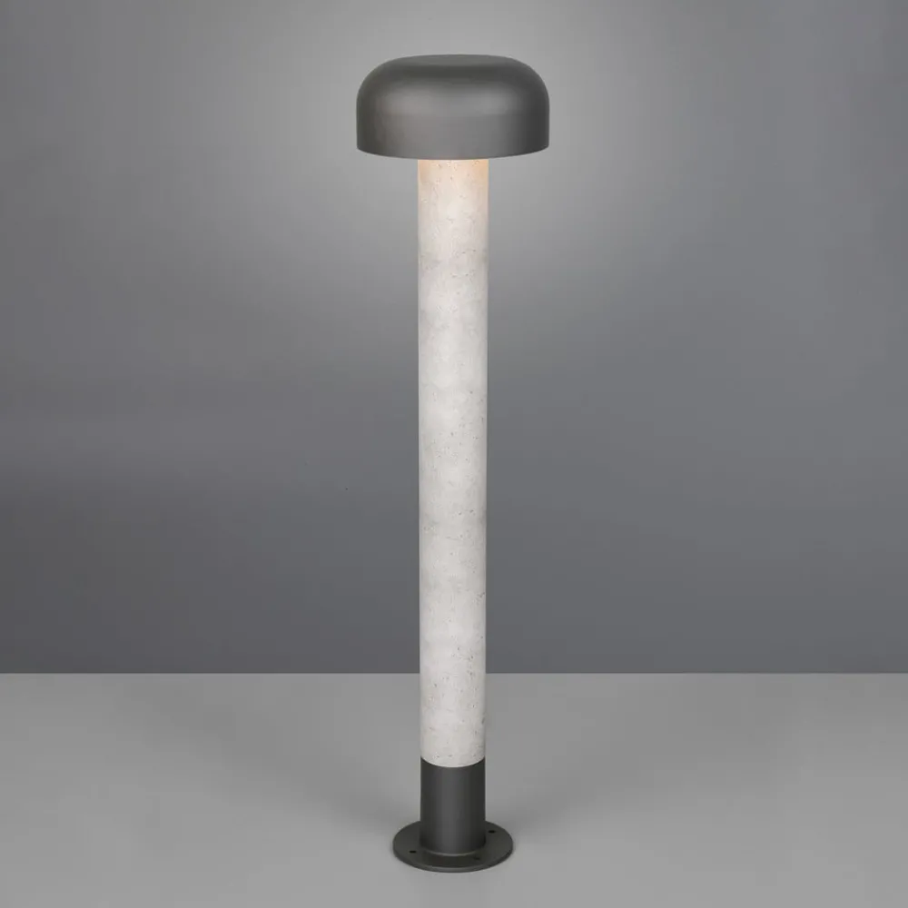 Trio Lighting Gadebelysning > Vejlampe Fraser, grå/betonlook, aluminium, IP54, højde 84,5 cm