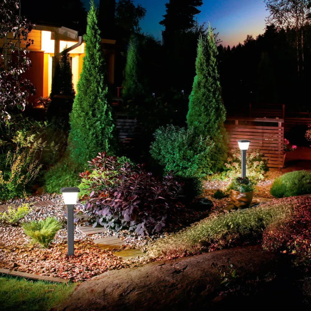 Fabas Luce Gadebelysning > Vejlampe Lena, 60 cm, mørkegrå, metal, E27, IP65