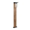 Trio Lighting Gadebelysning > Vejlampen ARDILA, trælook, højde 100 cm, metal/glas IP44