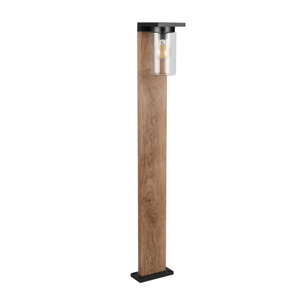 Trio Lighting Gadebelysning > Vejlampen ARDILA, trælook, højde 100 cm, metal/glas IP44