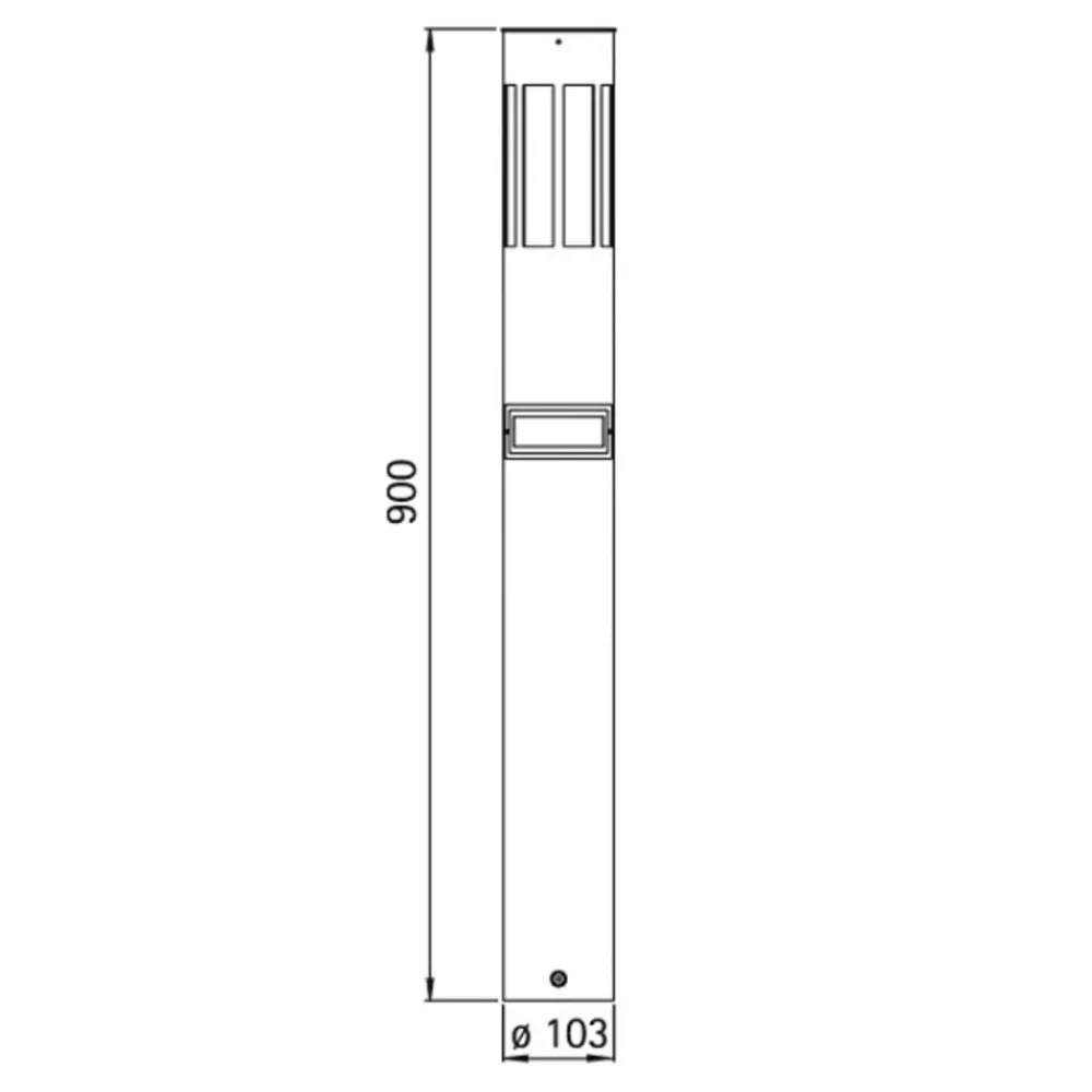 Albert Leuchten Gadebelysning > Vejlampe 475, stål, højde 90 cm, bevægelsessensor