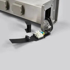 G & L Handels GmbH Gadebelysning > Vejlampe 400166, stål med 2 stikkontakter