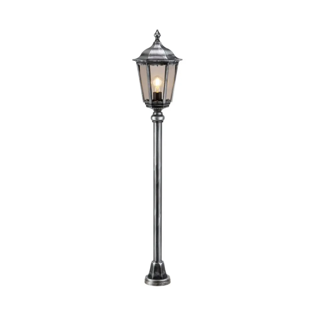 LCD Gadebelysning > 1113 vejlampe, trykstøbt aluminium, sort-sølv