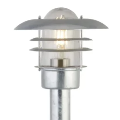 Gadebelysning ^ Searchlight Vejlampe X Conrad, sølv, IP44, højde 51 cm, stål