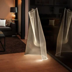 Schuller Valencia Gulvlamper|Gulvlamper > Velos LED-gulvlampe, organisk form, rosaguld
