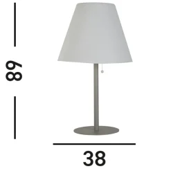 Searchlight Dekorationsbelysning|Solcellelamper > Venice I LED-bordlampe, IP44, hvid/sølv