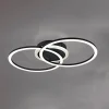 Loftlamper ^ Reality Leuchten Venida LED-loftlampe i ring-design, sort