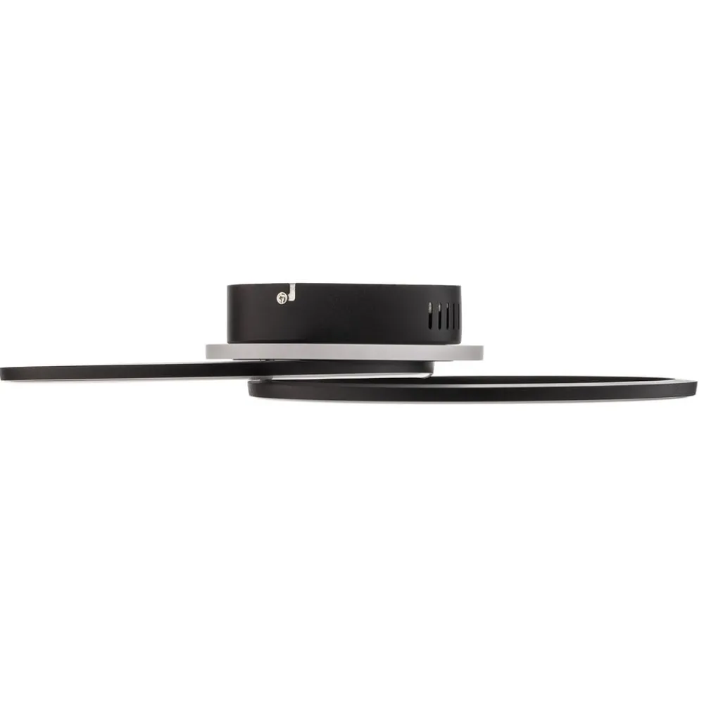Loftlamper ^ Reality Leuchten Venida LED-loftlampe i ring-design, sort