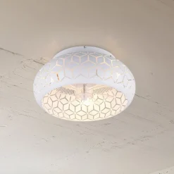 Reality Leuchten Loftventilatorer > Ventilator med lys Bidar, hvid, DC, støjsvag, 50 cm, fjernbetjening