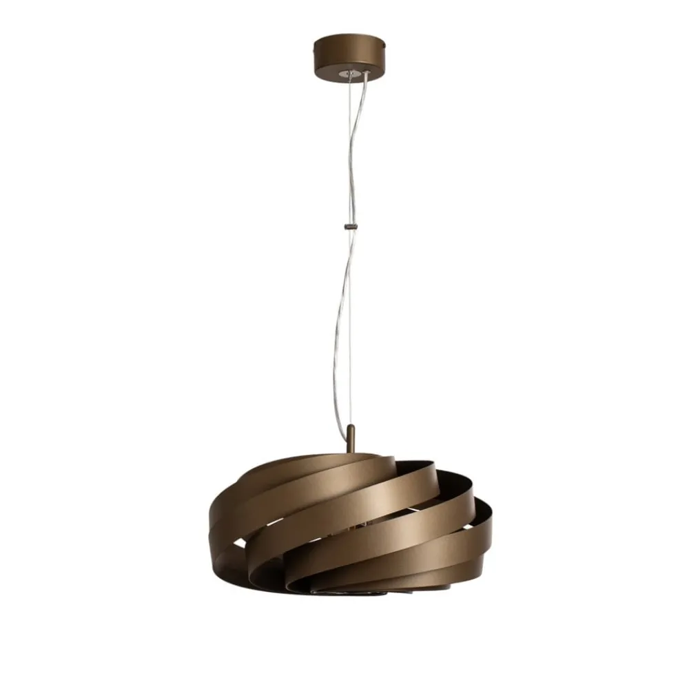 Pendellamper ^ Euluna Vento hængelampe, kaffebrun, Ø 50 cm