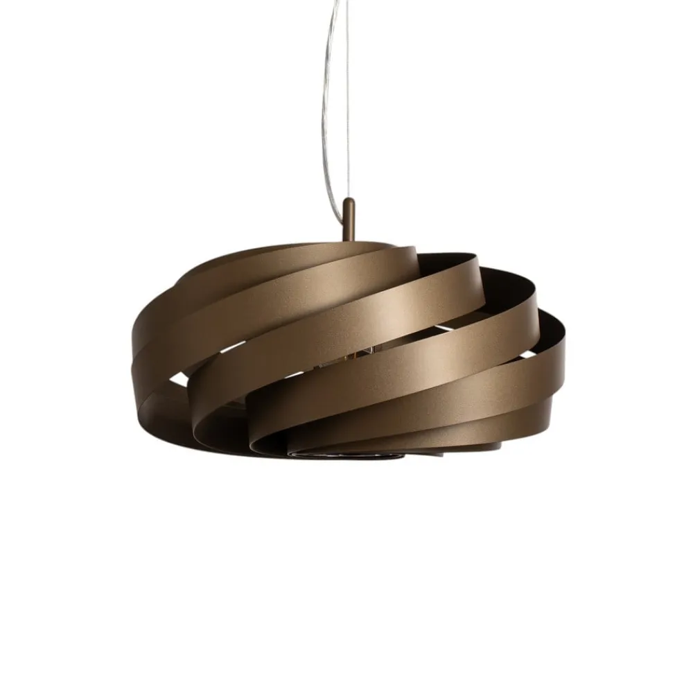 Pendellamper ^ Euluna Vento hængelampe, kaffebrun, Ø 50 cm