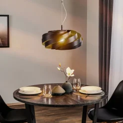 Domiluce Gang|Pendellamper > Vento hængelampe, sort, Ø 50 cm, metal, E27
