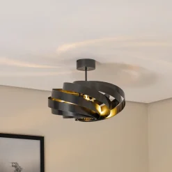 Loftlamper|Loftlamper ^ Euluna Vento loftlampe, antracit, Ø 50 cm