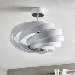 Euluna Gang|Loftlamper > Vento loftlampe, hvid, metal, Ø 50 cm