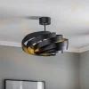 Loftlamper|Pendellamper ^ Domiluce Vento loftlampe, sort, Ø 50 cm, metal, E27