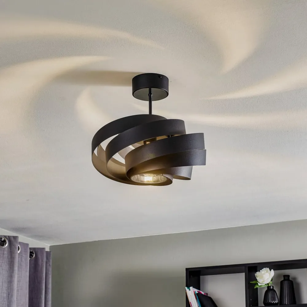 Domiluce Gang|Loftlamper > Vento loftlampe, sort, Ø 40 cm, metal, E27