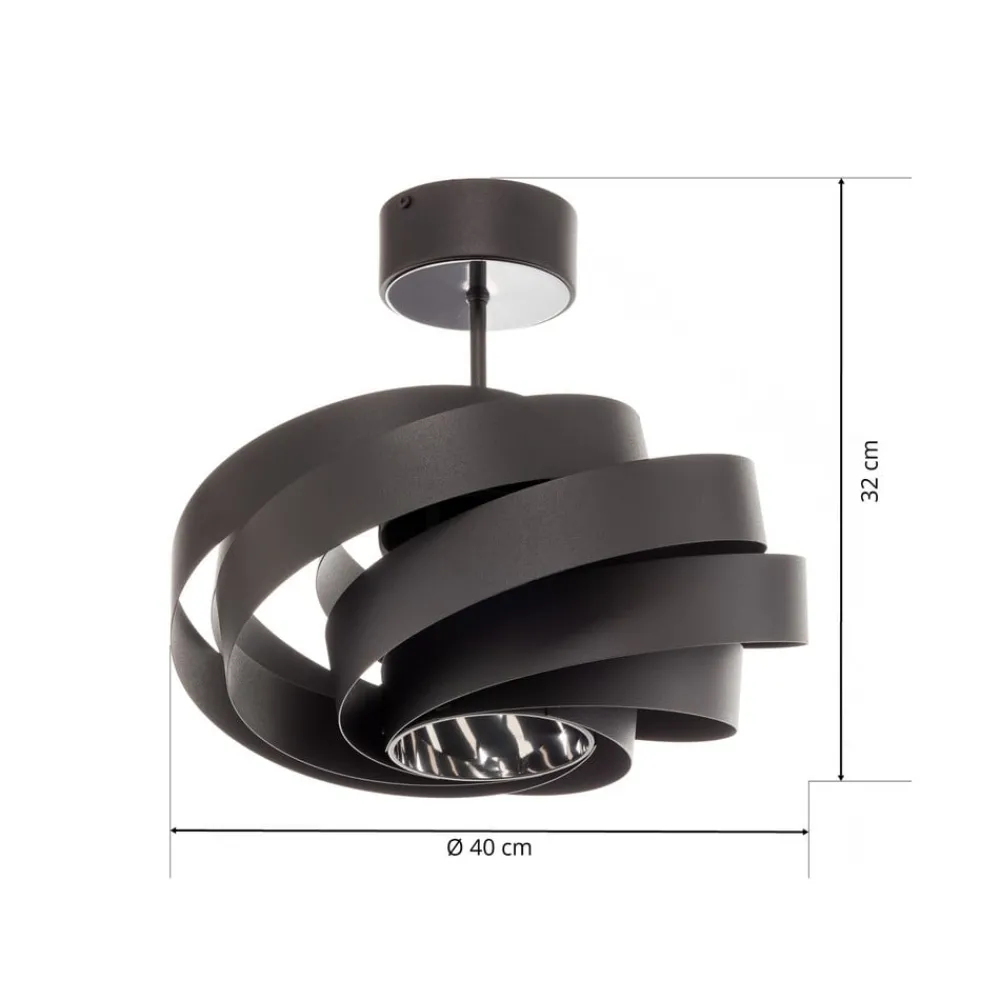 Domiluce Gang|Loftlamper > Vento loftlampe, sort, Ø 40 cm, metal, E27
