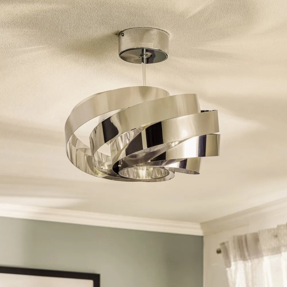 Euluna Loftlamper > Vento loftslampe, krom nikkelfarvet, Ø 40 cm, metal