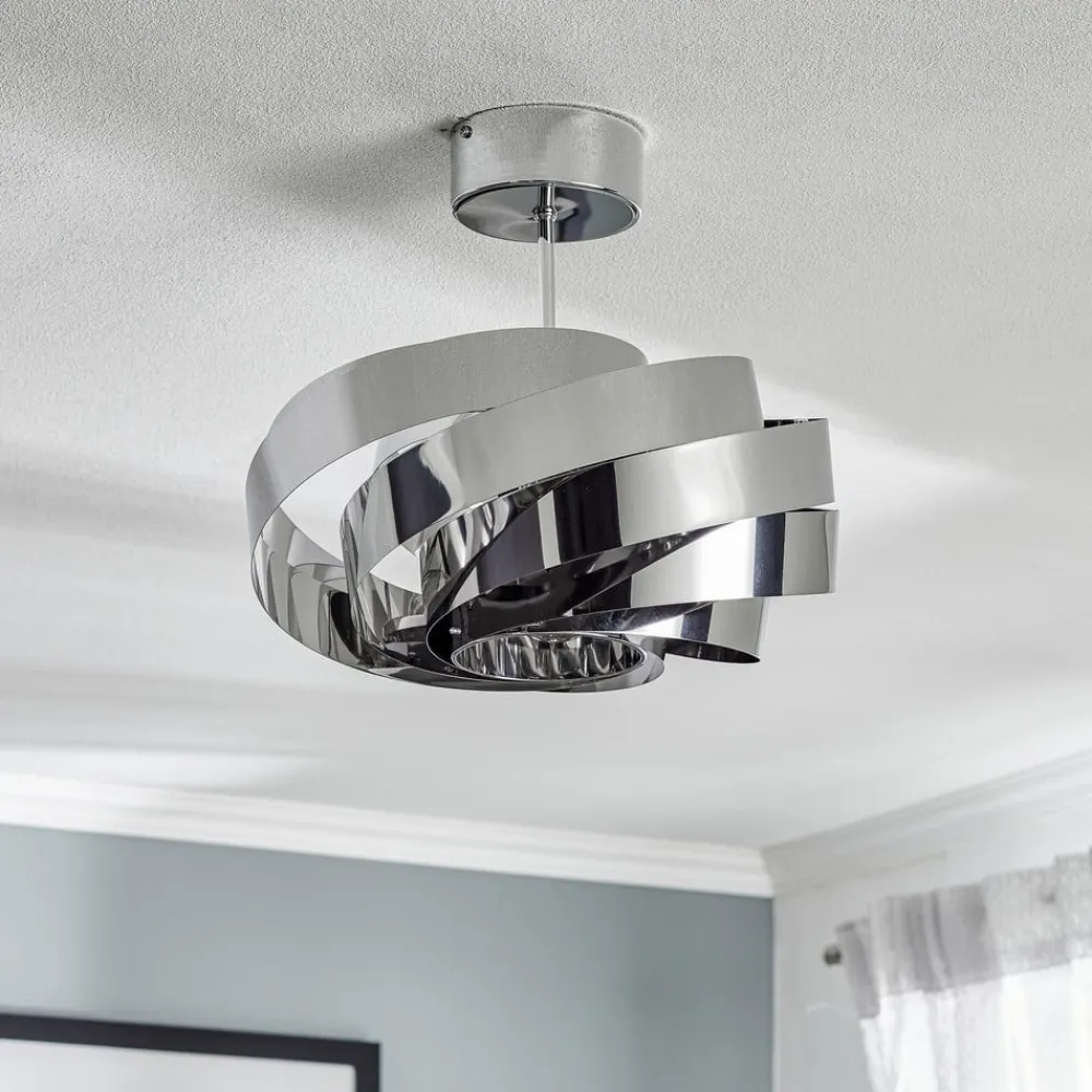 Euluna Loftlamper > Vento loftslampe, krom nikkelfarvet, Ø 40 cm, metal