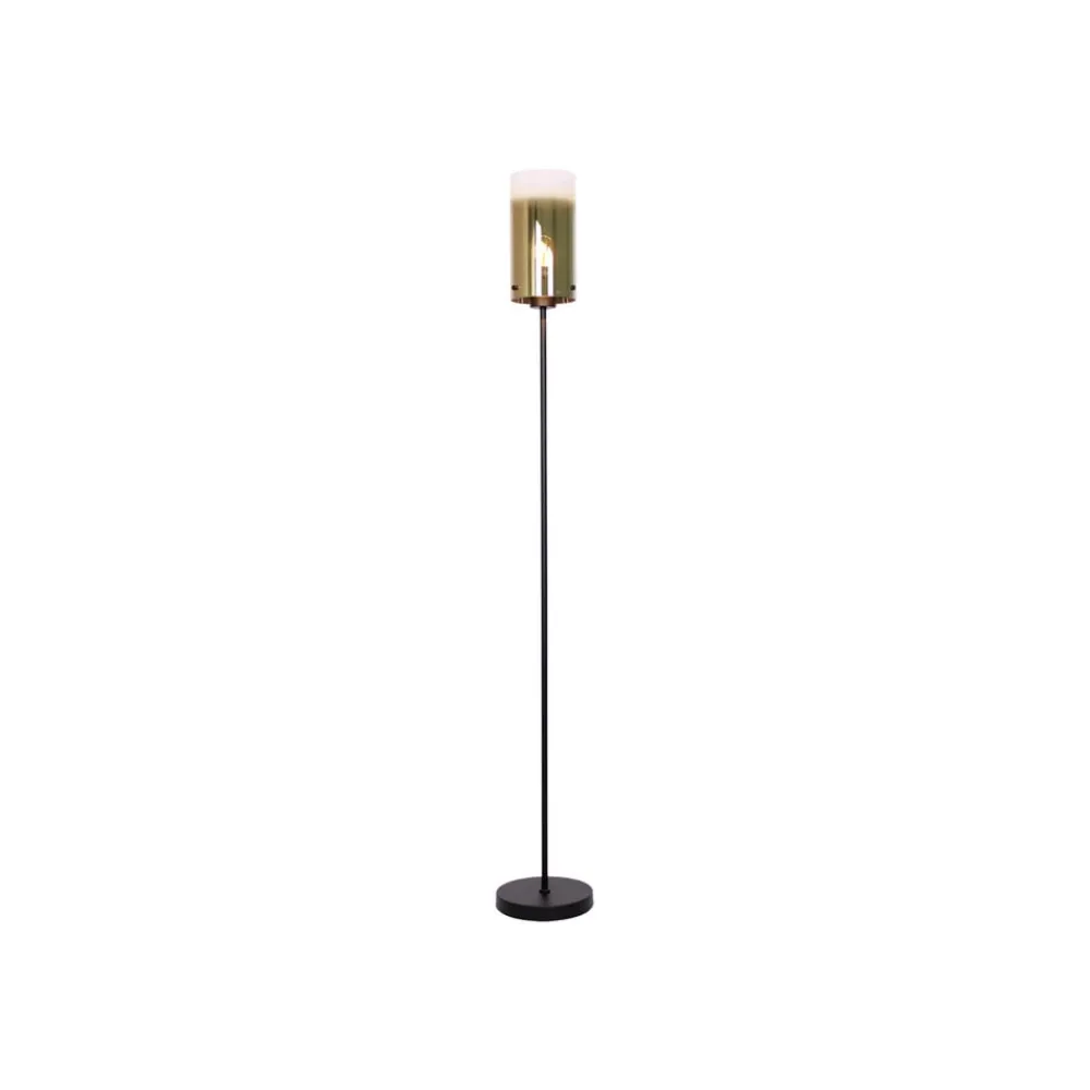 Freelight Gulvlamper|Gulvlamper > Ventotto gulvlampe, sort/guld, højde 165 cm, metal/glas