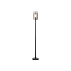 Freelight Gulvlamper > Ventotto gulvlampe, sort/røget, højde 165 cm, metal/glas
