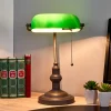Arbejdsrum/Kontor|Bordlamper ^ Clayre&Eef Verda iøjnefaldende banklampe med fod i antikbrun