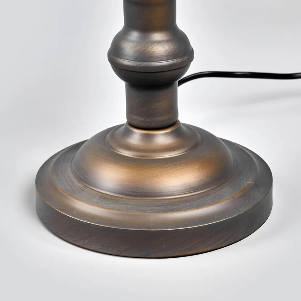 Arbejdsrum/Kontor|Bordlamper ^ Clayre&Eef Verda iøjnefaldende banklampe med fod i antikbrun