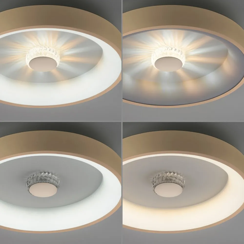 JUST LIGHT. GmbH Loftlamper > Vertigo LED-loftslampe, CCT, Ø 46,5 cm, messing