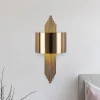 Opviq Væglamper > Væglampe 619-A, antik guldfarve, metal, højde 75 cm