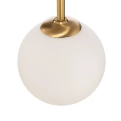 Væglamper ^ ALDEX Væglampe Alison, 2 lyskilder, messing/hvid, 89 cm