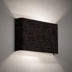 Nowodvorski Lighting Væglamper|Væglamper > Væglampe Amarela B, sort melange, tekstil, G9